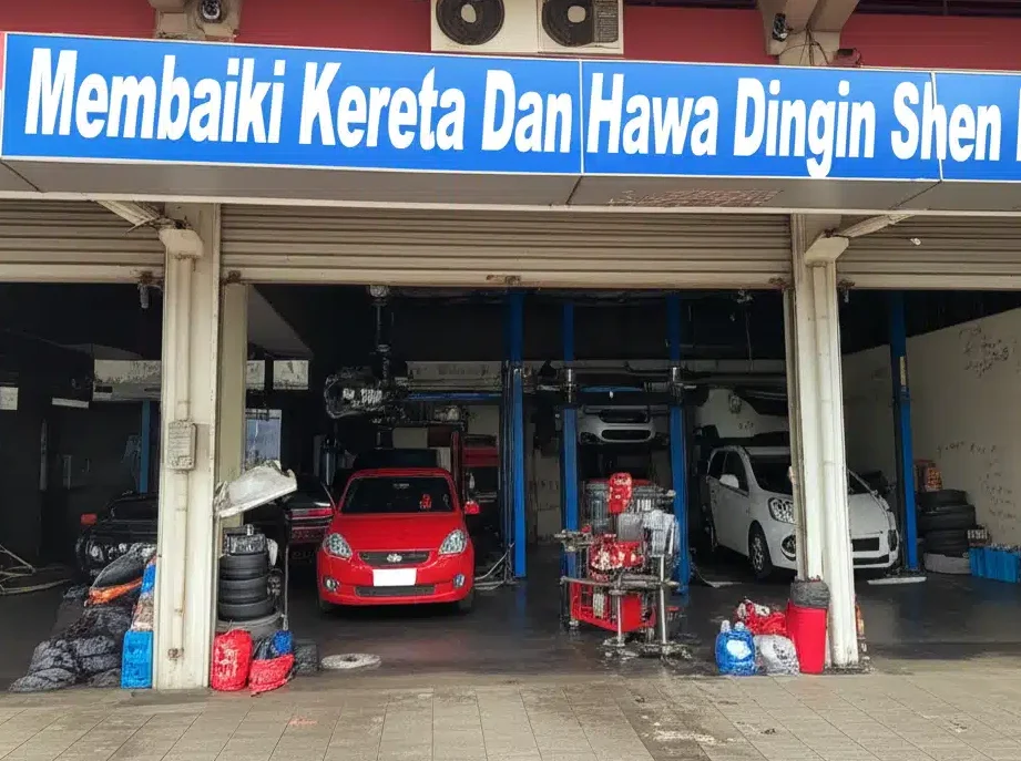 shen membaiki kereta